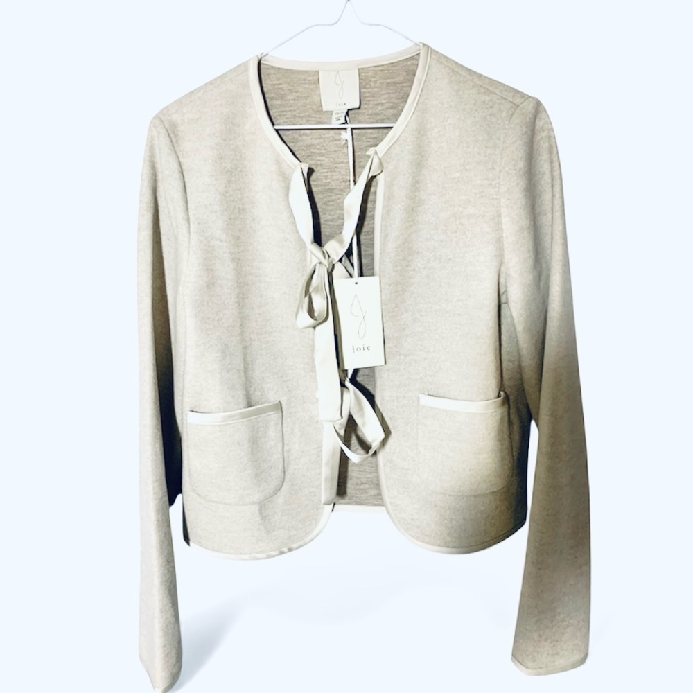 Joie soft ribbon tie jacket NWT